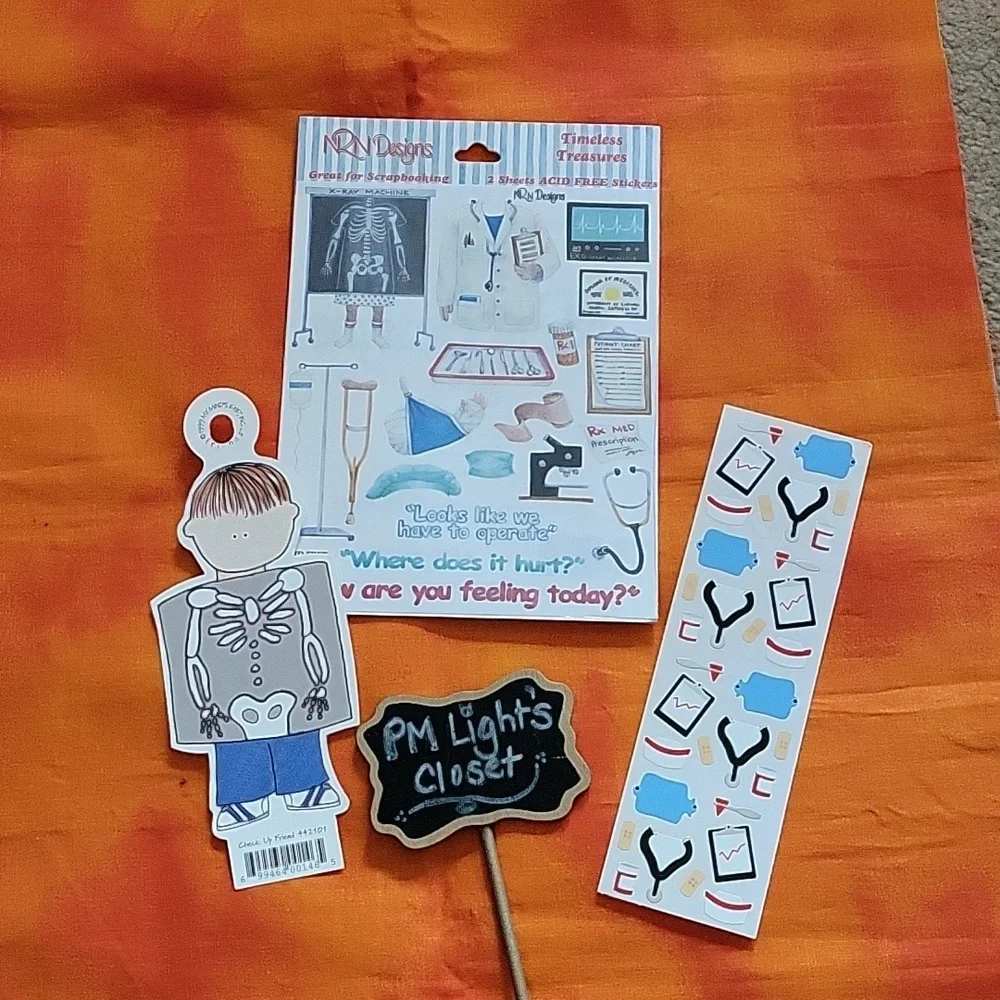 Medical Set of Scrapbook Stickers 3 Piece New Lot